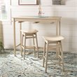Safavieh Colbie 3 Piece Counter Height Dining Set in White Oak