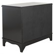 Safavieh Hannon 3-Drawers Wood Bedroom Nightstand in Black/Brass