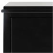Safavieh Hannon 3-Drawers Wood Bedroom Nightstand in Black/Brass