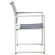 Safavieh Neval Stackable Patio Chair in Navy and White (Set of 2)