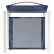 Safavieh Neval Stackable Patio Chair in Navy and White (Set of 2)