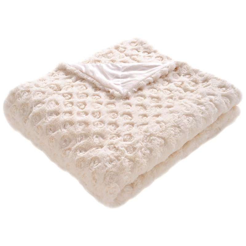 Safavieh Pebbles Throw Blanket in Creme