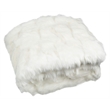 Safavieh Textured Faux Fur Throw Blanket in Snow White