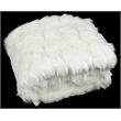 Safavieh Textured Faux Fur Throw Blanket in Snow White