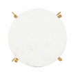 Safavieh Jenesis Round Marble and Iron Accent Table in White / Gold
