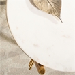 Safavieh Jenesis Round Marble and Iron Accent Table in White / Gold