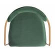 Safavieh Camille Velvet and Iron Side Chair in Green / Gold (Set of 2)