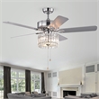 Safavieh Dresher Wood and Iron Ceiling Light Fan in Chrome