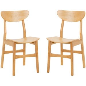 Safavieh Lucca Retro Wood Dining Chair in Natural