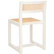Safavieh Bernice Cane Elm Wood Dining Chair in White / Natural