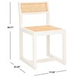 Safavieh Bernice Cane Elm Wood Dining Chair in White / Natural