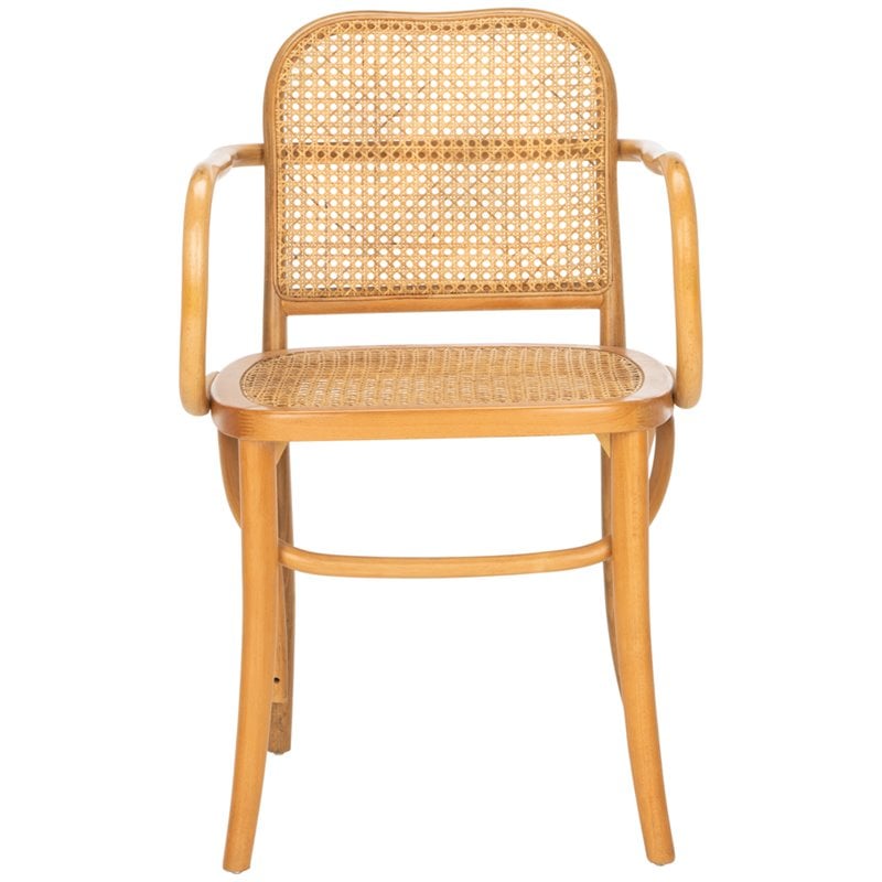 Safavieh Keiko Cane Dining Arm Chair in Natural