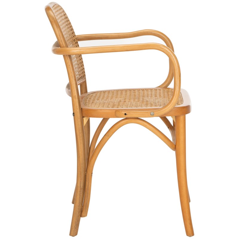 Safavieh Keiko Cane Dining Arm Chair in Natural