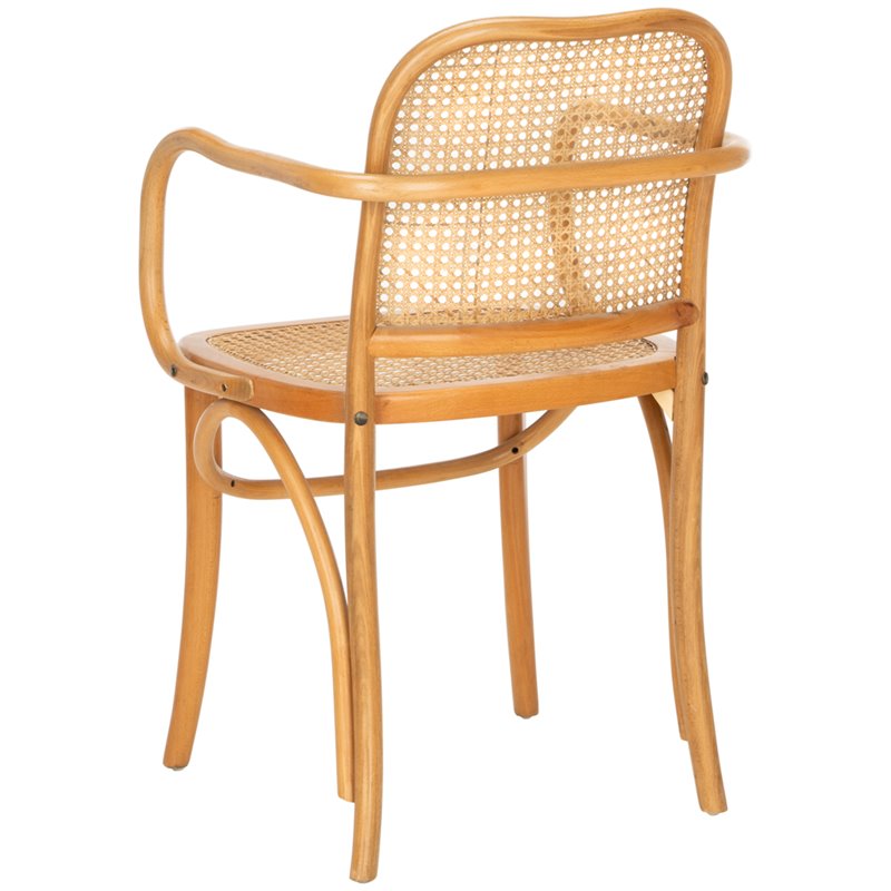 Safavieh Keiko Cane Dining Arm Chair in Natural