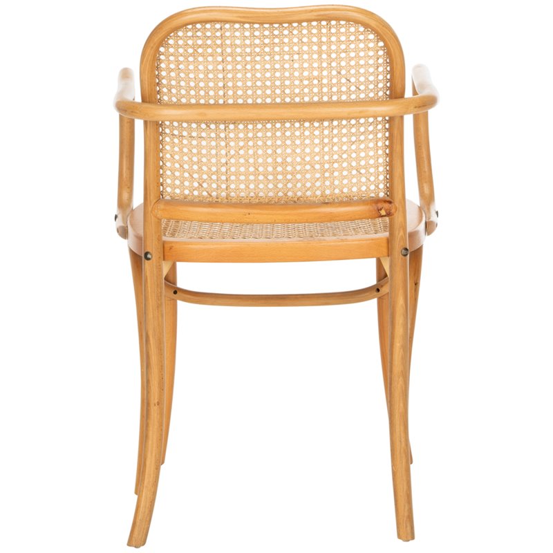 Safavieh Keiko Cane Dining Arm Chair in Natural