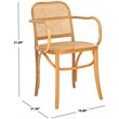 Safavieh Keiko Cane Dining Arm Chair in Natural