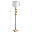 Safavieh Georgiana Resin Body Floor Lamp in Gold Leaf/Crystal Base