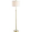 Safavieh Pierson Iron and Crystal Floor Lamp in Brass / White
