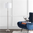 Safavieh Leeland Iron Floor Lamp in Brushed Nickel