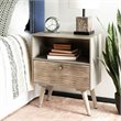 Safavieh Brandy 1-Drawer Bedroom Nightstand in Gray