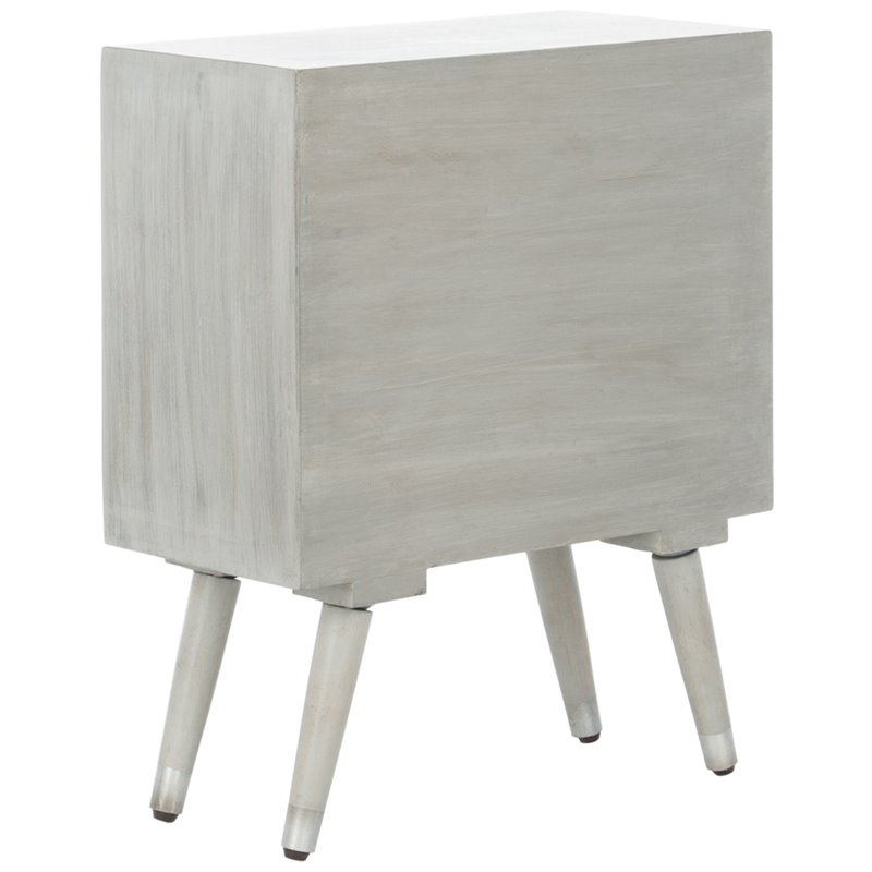 Safavieh Brandy 1-Drawer Bedroom Nightstand in Gray