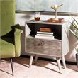 Safavieh Brandy 1-Drawer Bedroom Nightstand in Gray