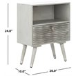 Safavieh Brandy 1-Drawer Bedroom Nightstand in Gray