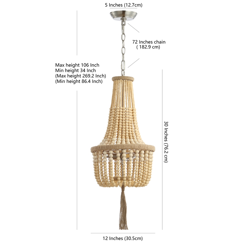 Safavieh Wynne 2-Lights Pendant Lamp in Gold