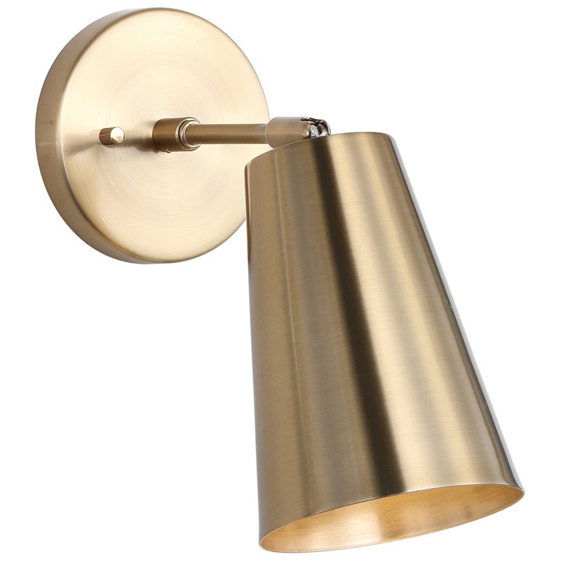 Safavieh Leonardo Wall Sconce in Iron Body and Brass Gold Finish