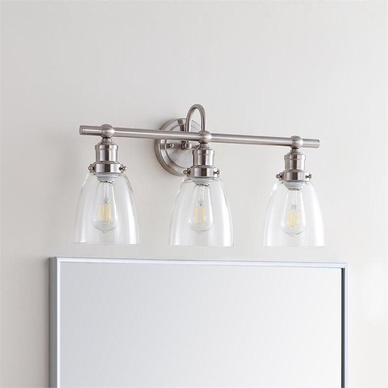 Safavieh Dunes 3 Light Bath Vanity Light in Brush Nickel