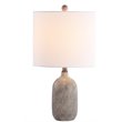 Safavieh Alvaro Poly-Resin Table Lamp in Gray Wash/Off White Shade