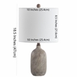 Safavieh Alvaro Poly-Resin Table Lamp in Gray Wash/Off White Shade