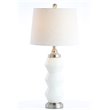 Safavieh Jayce Table Lamp in Nickel and White