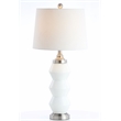 Safavieh Jayce Table Lamp in Nickel and White