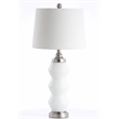Safavieh Jayce Table Lamp in Nickel and White