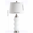Safavieh Jayce Table Lamp in Nickel and White