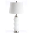Safavieh Jayce Table Lamp in Nickel and White