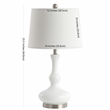 Safavieh Kellen Table Lamp in Silver and White