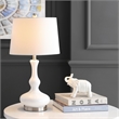 Safavieh Kellen Table Lamp in Silver and White