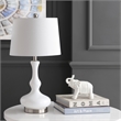 Safavieh Kellen Table Lamp in Silver and White