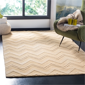 Safavieh Impressions 5' X 8' Hand Loomed Wool Rug in Dark Gold