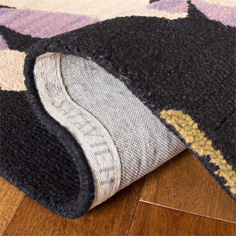 Safavieh Jardin 4' X 6' Hand Tufted Multicolored Wool Rug in Black
