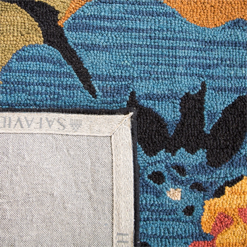 Safavieh Jardin 8' X 10' Hand Tufted Multicolored Wool Rug in Black