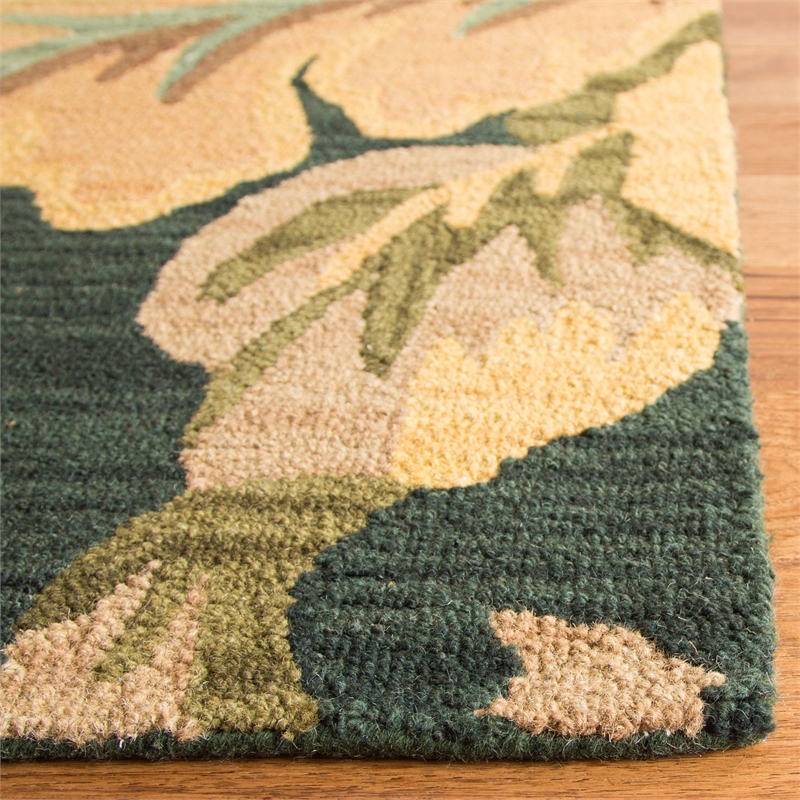 Safavieh Jardin 3' X 5' Hand Tufted Multicolored Wool Rug in Black
