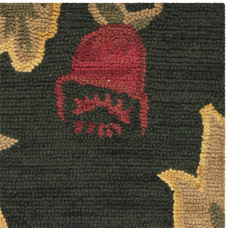Safavieh Jardin 3' X 5' Hand Tufted Multicolored Wool Rug in Black