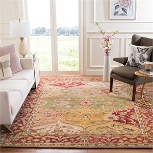 Safavieh Heritage 8' Square Multicolored Hand Tufted Wool Rug