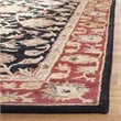 Safavieh Heritage 3' x 5' Hand Tufted Wool Rug in Black and Red