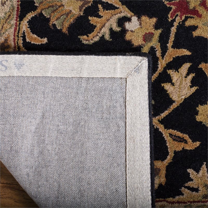 Safavieh Heritage 4' x 6' Hand Tufted Wool Rug in Black and Red
