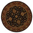Safavieh Heritage 6' Round Hand Tufted Wool Rug in Black and Red
