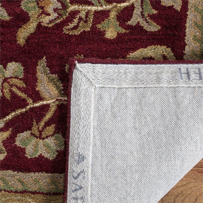 Safavieh Heritage 3' x 5' Hand Tufted Wool Rug in Red and Gold